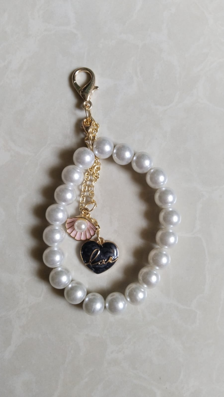 Phone Charm | Phone Strap | Cell Phone Strap With Crystal Beads and Pearls Bow Charm | Detachable Phone Wrist Strap, Hands-Free Keychain Phone Accessories for Women Girls