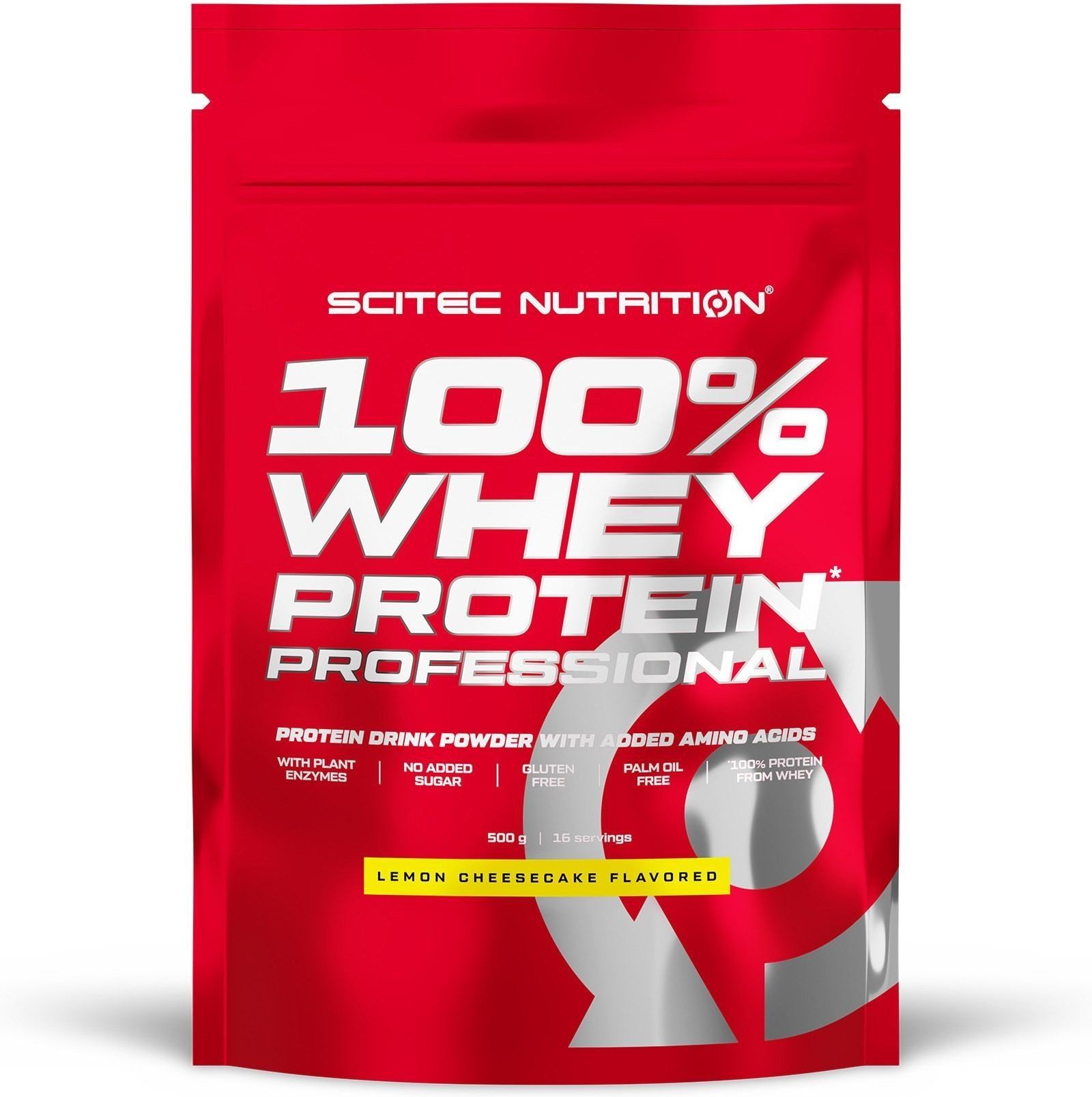 Scitec Nutrition 100% Whey Protein Professional 500 Gr - Formule Améliorée Sans Gluten Ni Sucres Goûter Cheesecake au citron