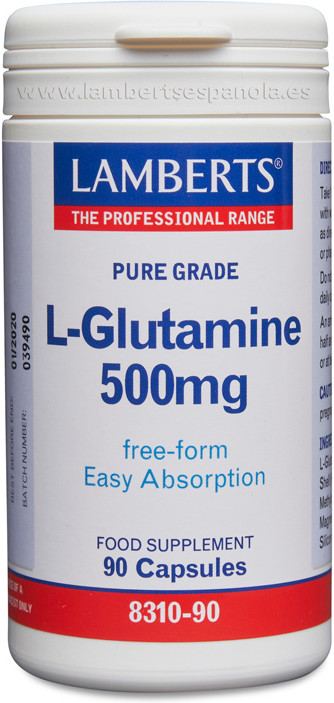 Lamberts L-glutamine 500 mg 90 gélules