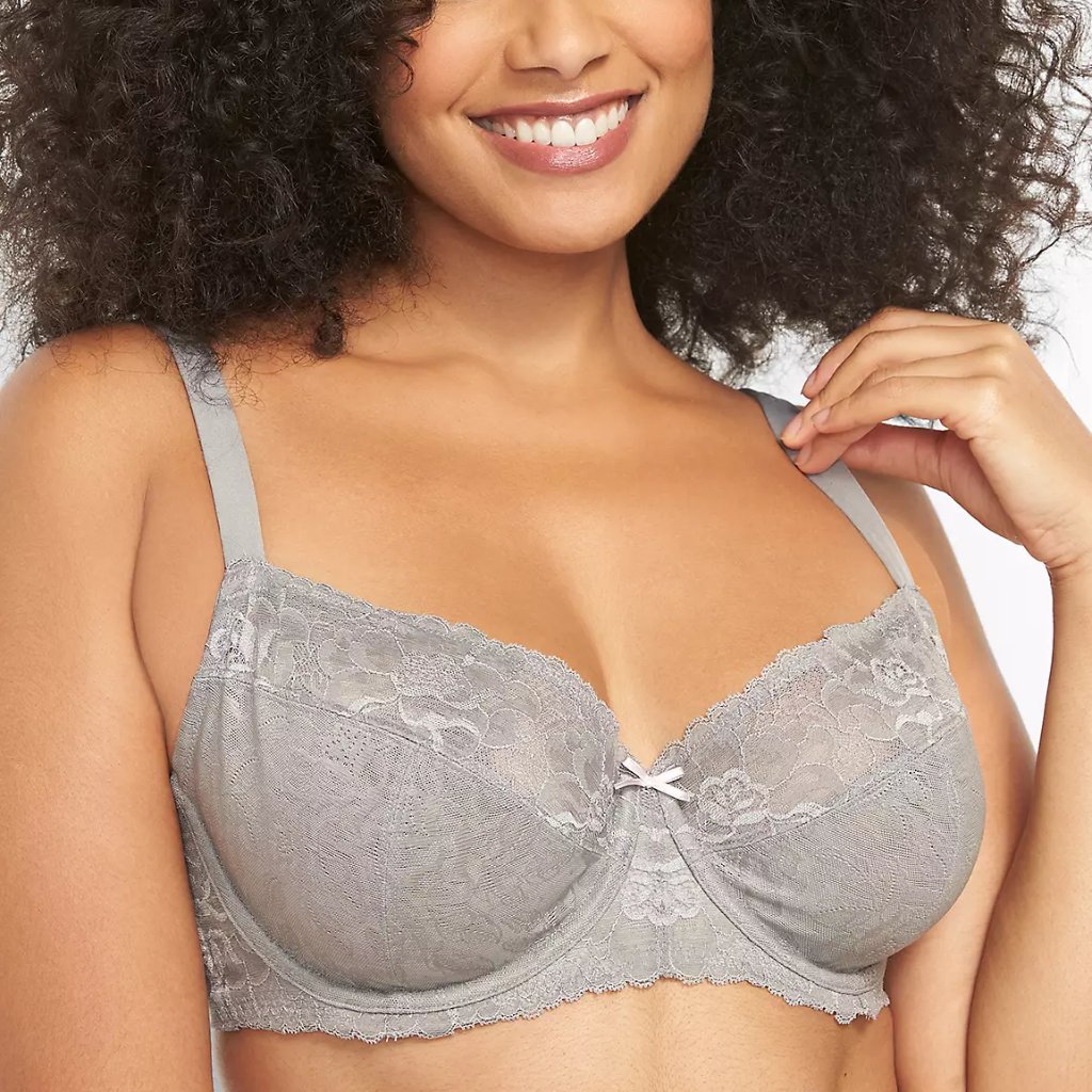 Cacique / Lane Bryant Lace Unlined Full Coverage Bra 42d