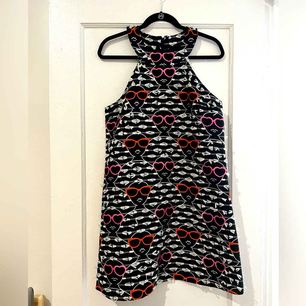 Hutch Mini Shift Dress. Unique Design, Sleeveless Size Small.