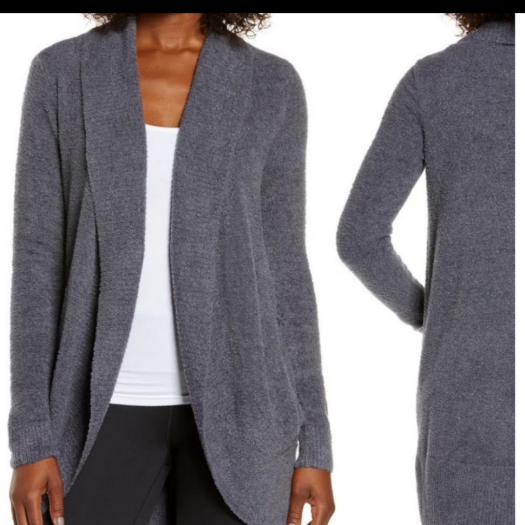 Barefoot Dreams Cozychic Lite Circle Cardigan Gray Size 1x