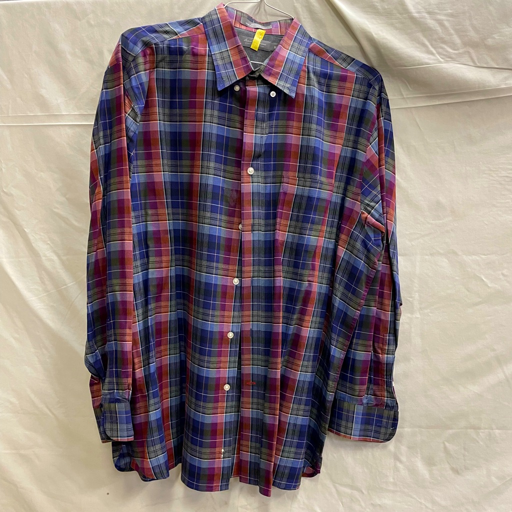 Daniel Cremieux Mens Xl Button Down Dress Shirt Multi Color