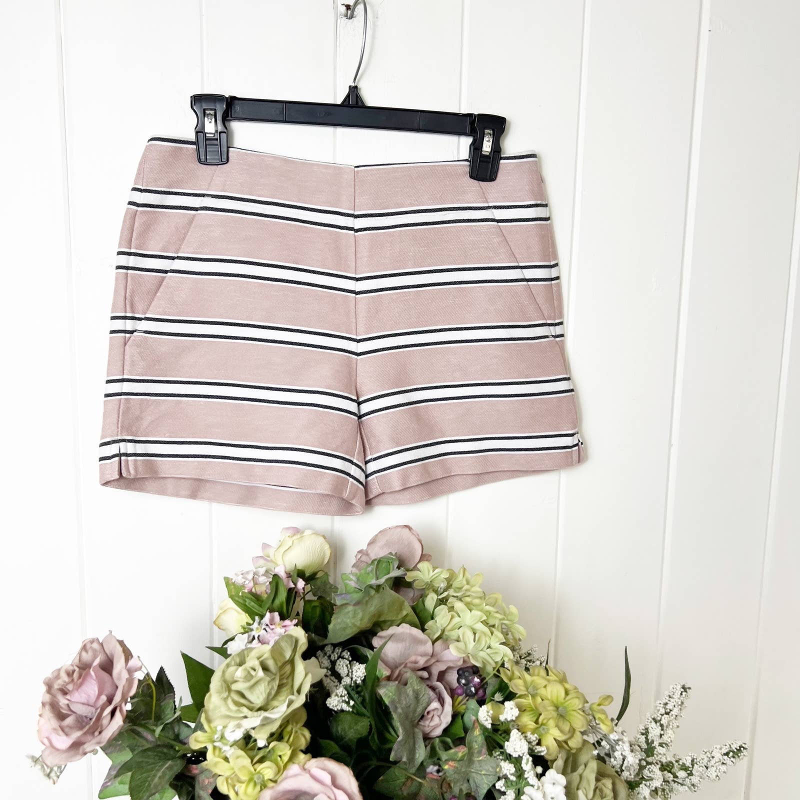 Ann Taylor Loft Striped Cotton Shorts
