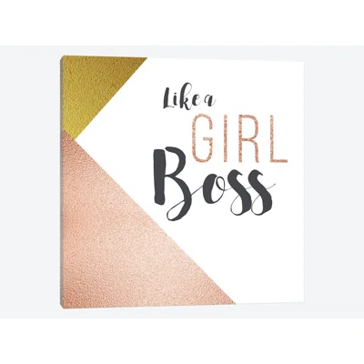 'Girl Boss' Textual Art on Canvas East Urban Home Size: 26" H x 26" W x 0.75" D
