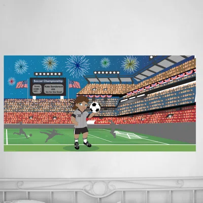 Sports Personalized Soccerl Girl Hanging Wall Mural Mona Melisa Designs