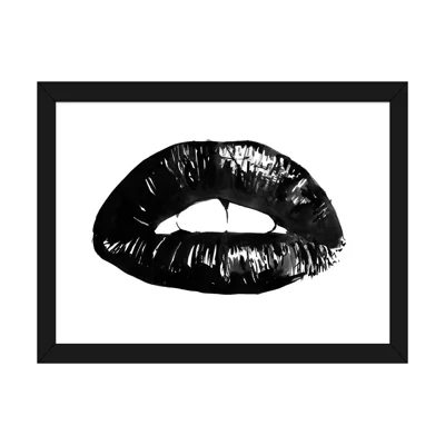 Lips by Péchane - Graphic Art Print East Urban Home Format: Black Framed Paper, Size: 16" H x 24" W x 1" D