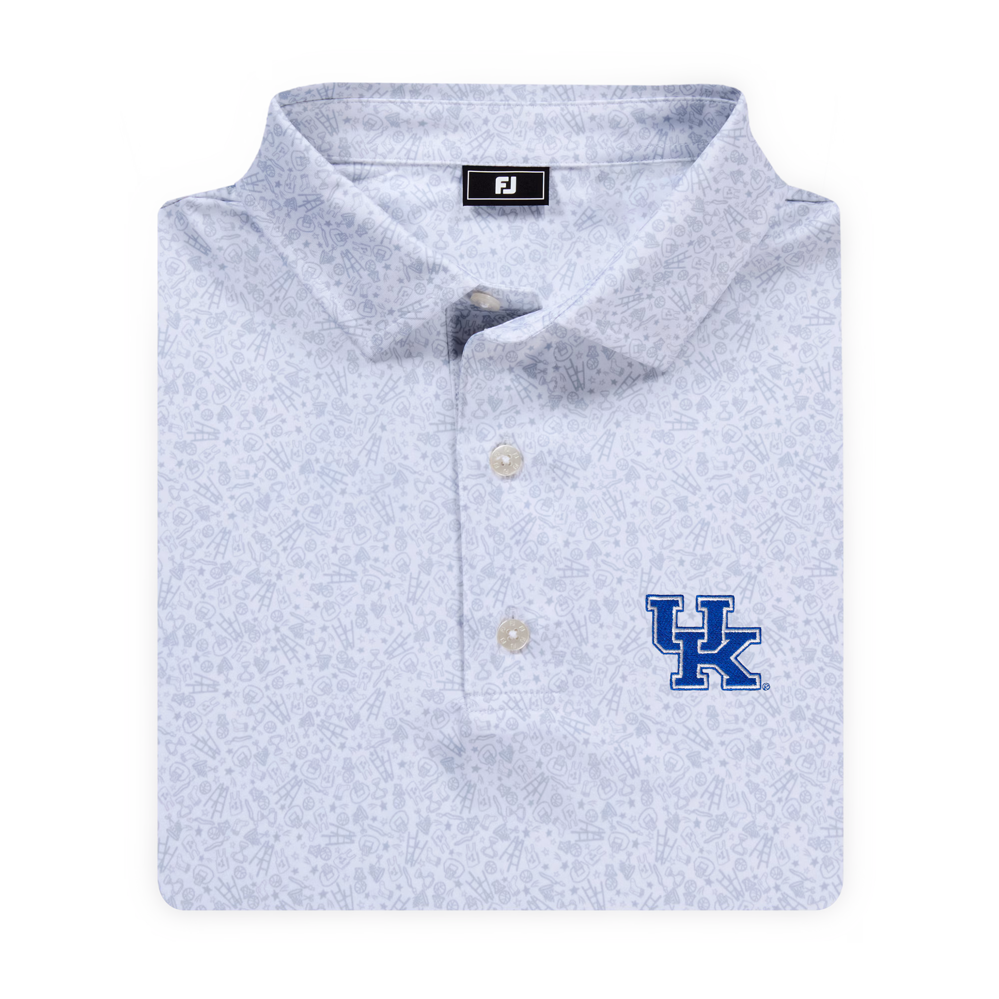 FootJoyFootJoy Men's Courtside Performance Golf Shirt Kentucky in White Size M - White - Size M