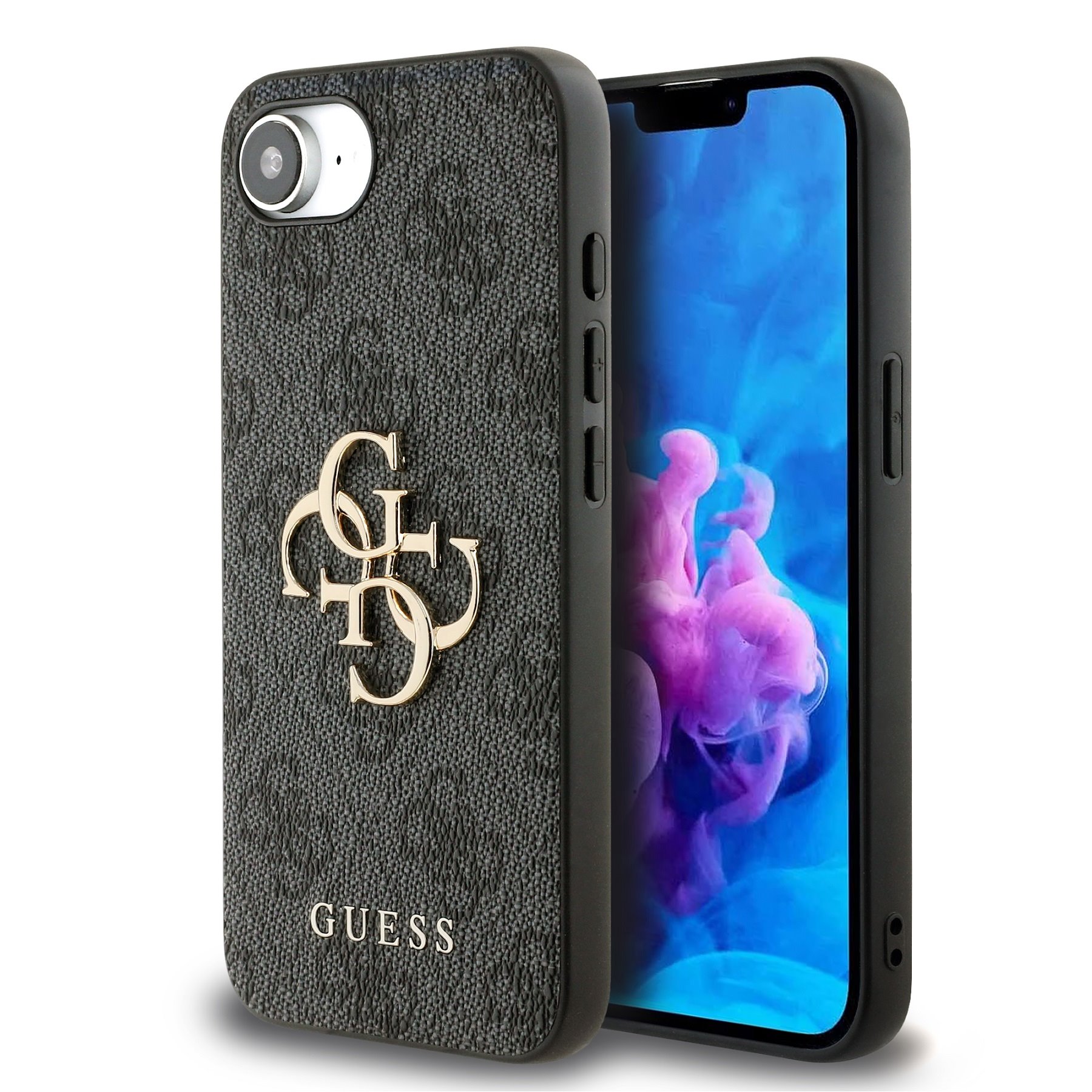 GUESS 4G METAL Védőtok Apple iPhone 16e / iPhone 17e GREY