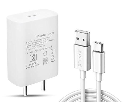 100W Flash Charger - SUPERVOOC Fast Charger with Type-C Cable | Ultra-Fast Charging | Supports VOOC/SUPERVOOC, Warp, Dash, Dart, SuperDart (1 Year Warranty)