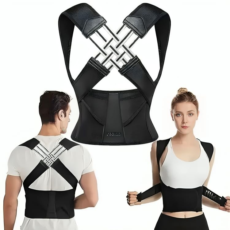 Adjustable Back Posture Corrector/ Slouching Relieve Pain Belt Women & Men (Get Free Mobile Charm) + (Get Free 160w Fast Charger Worth Rs.1799)
