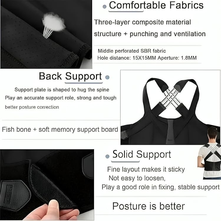 Adjustable Back Posture Corrector/ Slouching Relieve Pain Belt Women & Men (Get Free Mobile Charm) + (Get Free 160w Fast Charger Worth Rs.1799)