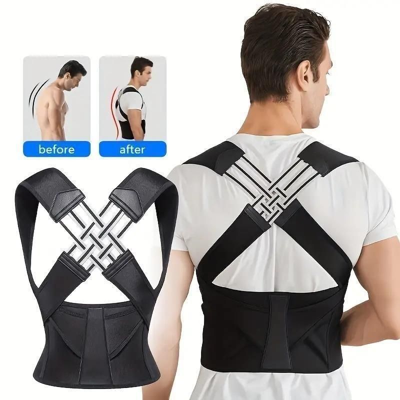 Adjustable Back Posture Corrector/ Slouching Relieve Pain Belt Women & Men (Get Free Mobile Charm) + (Get Free 160w Fast Charger Worth Rs.1799)
